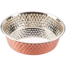 Honeycomb Hammered Copper Dog Dish 3Qt, 58565 3 Qt,