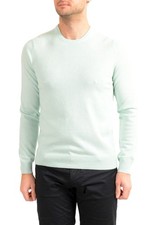 Malo Optimum Men's Green Tea Wool Cashmere Crewneck Pullover Sweater