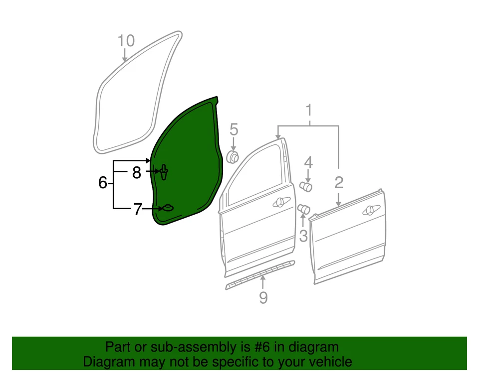 Puerta delantera original Acura MDX 2007-2013 - Weatherstrip L 72350-STX-A01 Foto 4 de 4