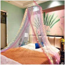 Bett-Baldachin Bettm996chen Regenbogen Lichter Kinderzimmer Deko