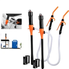 2PC Electric Liquid Fuel Syphon Pump Battery Automatic Transfer Gas Oil Water