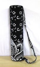 Black Silver Yoga Mat Carrier Bag Hippie Mandala Cotton Bags With Shoulder Strap