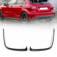 Rear Bumper Splitter Canard Fins Balck For Mercedes Benz W176 A200 A250 A45 AMG