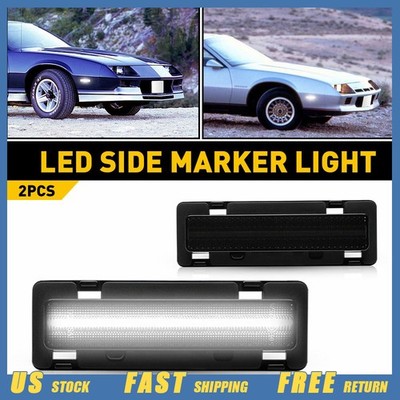 2x Smoked LED Front Side Marker Lights Fit 1982-92 Camaro Chevy Pontiac Firebird