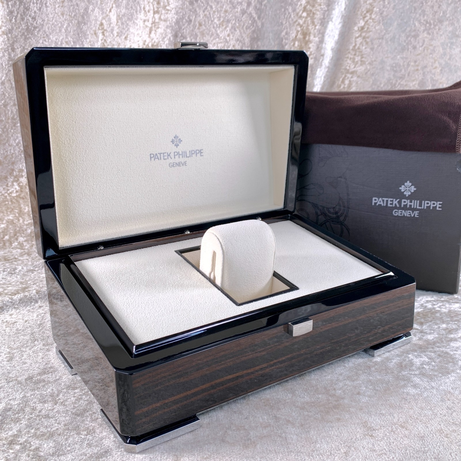 Genuine Patek Philippe Watch Storage Presentation Wooden Case with Outer Box