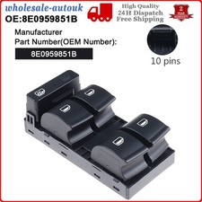 FOR AUDI A4 B6 B7 DRIVER SIDE ELECTRIC POWER WINDOW CONTROL SWITCH 8E0959851D