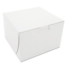 SCT  Non-Window Bakery Boxes, Paperboard, 6 x 6 x 4, White, 250/Bundle