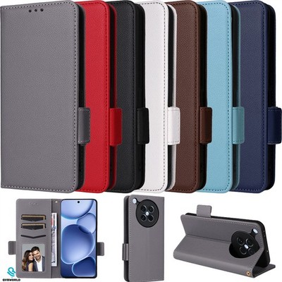 Für Oppo A6 Find X9 Realme C85 16 15T Litschi Leder Brieftasche Hülle Handyhülle