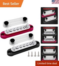 2 x M6 Brass Battery Junction Block - 150A Power Distribution for Trucks