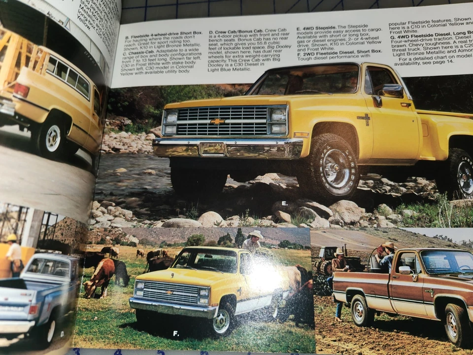 Chevrolet Truck Pickup 1983 folleto C10 20 30 K 10 20 30 4x4 Foto 3 de 4