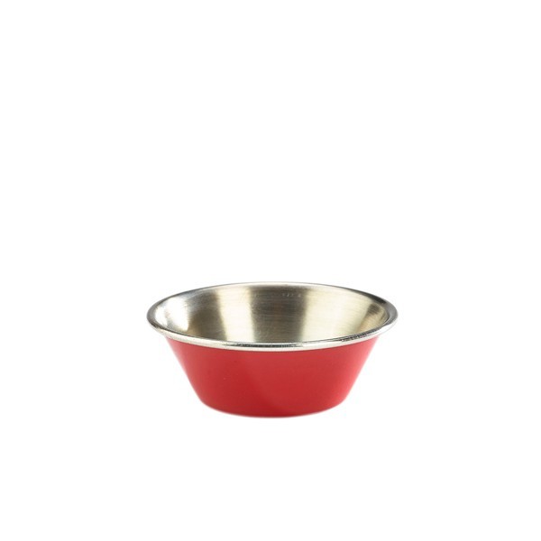 1.5oz S/S RAMEKIN RED GENWARE - PACK 6