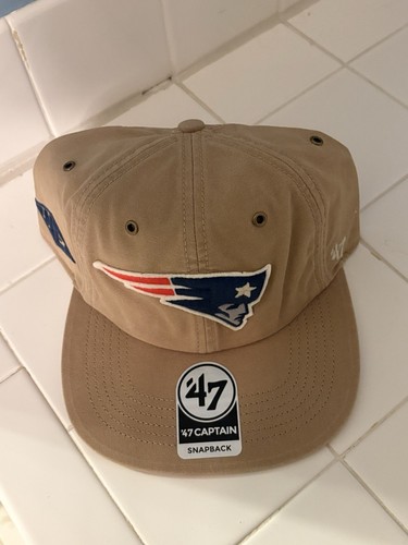 NWT 47 Brand New England Patriots NFL Captain SnapBack Baseball Hat Cap Brown