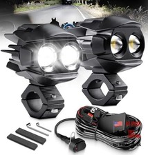 Auxiliary Driving Lights with Switch Wiring Motorcycle Fog Lights LED Kit