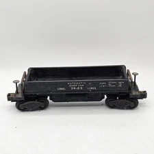 LIONEL #3469 AUTOMATIC COAL DUMP CAR - BLACK 1949-'55 DIE CAST/ALUMINUM O GAUGE