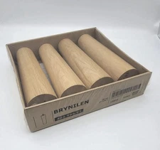 Set of 4 Ikea BRYNILEN Furniture Legs Solid Oak Wood 7 7/8 " Mid Century Modern