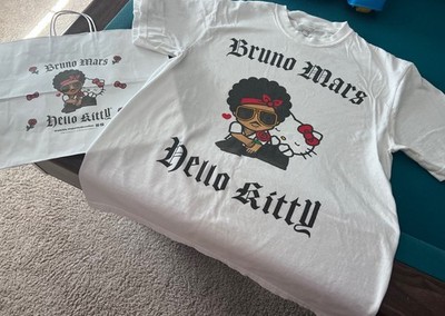 Hello Kitty Bruno Mars Romantic Tour Sanrio T-shirt - Atlanta Pop Up Store Merch