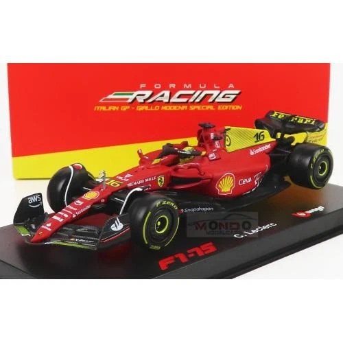 1:18 BURAGO Ferrari F1-75 #16 Monza Gp Italy 2022 Leclerc BU16811LE-MONZA - Immagine 3 di 4