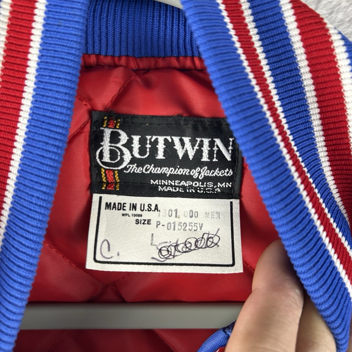 80s butwin スタジャン usa vintage VTG 70s 80s Butwin Varsity Windbreaker Jacket Men L Lined Retro