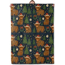 Christmas Highland Cow Blanket Gifts for Women Adults Girls , Cute Cows with ...