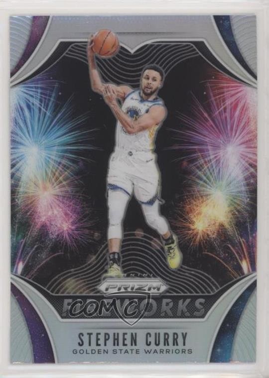 2019-20 Panini Prizm Fireworks Silver Prizm Stephen Curry #3 01su