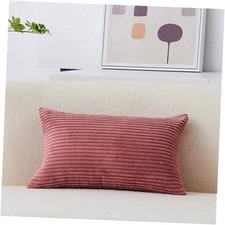 Lumbar Pillow Cover 12x20 Pillow Cover 20" x 12" Pack of 1 Dry Rose Pink