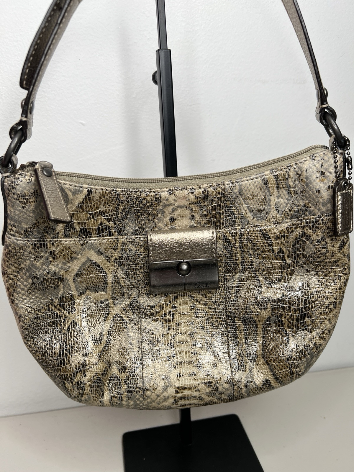 Coach Hobo Kristin Shoulder Bag Python Snake Prin… - image 2