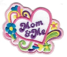 Girl MOM & ME Heart Tea Party Fun Patches Badges SCOUT GUIDE Lunch event day