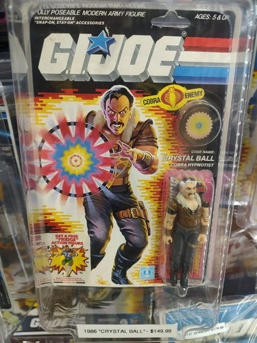 Vintage OG 1986 Hasbro G.I.Joe CRYSTAL BALL Cobra Hypnotist MOC Sealed Unopened