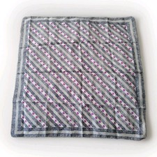 Vintage Situssa Head Scarf Italy 60s Blue White Purple Kercheif Wrap Collectible