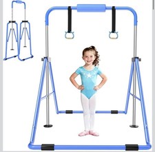 Safly Fun Gymnastics Bar for Kids 3-9, Foldable & Adjustable 35"-51"