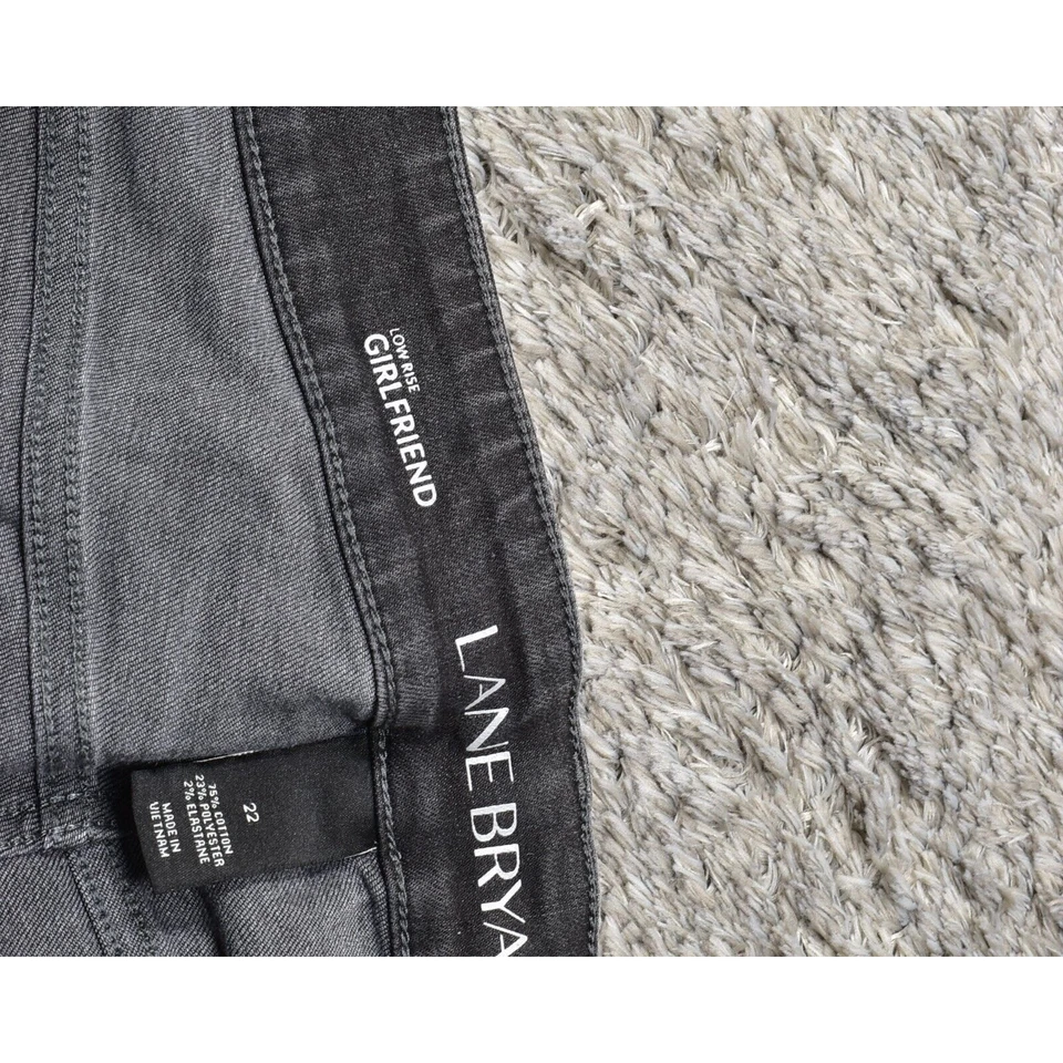 Pantalones de mezclilla para mujer Lane Bryant talla grande 22 tiro bajo mezcla de algodón negros Foto 4 de 4