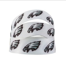 5/8 inch 1 yard Eagles Football Grosgrain Ribbon Philadelphia 1097661