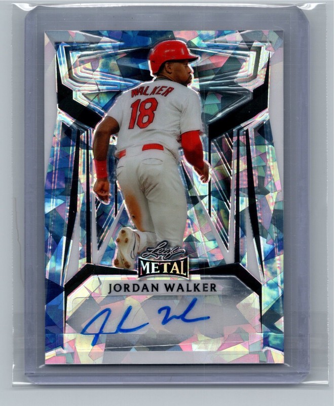 Jordan Walker St. Louis Cardinals 2023 Leaf Metal Crystal Sky Auto 1/1