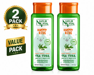 2  Pack  Vital Happy Kids Preventive Shampoo 94% Natural Tea Tree 10.1 fl.oz