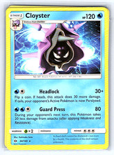 Carta Pokemon Cloyster 34/149 Sole e Luna NM o LP