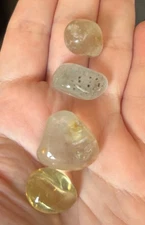 Set of 4 Small Tumbled Topaz Crystals