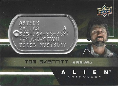 2016 UD Alien Anthology Space Marine Dog Tag Tom Skerritt as Dallas Arthur NM/M
