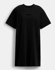 COACH Women's Black New York Organic Cotton T Shirt Dress (CBF37) Sizes S/M/L/XL