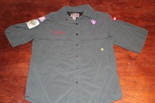 Boy Scouts of America BSA Women's Shirt Small Venturing Green Vented 90 Nylon