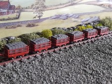 OO9/009 Dinorwic Slate Wagons with Slate Loads x 6 Ready to Run