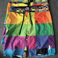 Hurley Phantom Board shorts Boys Size 20 Stretch Adjustable Waist Lot Of 2
