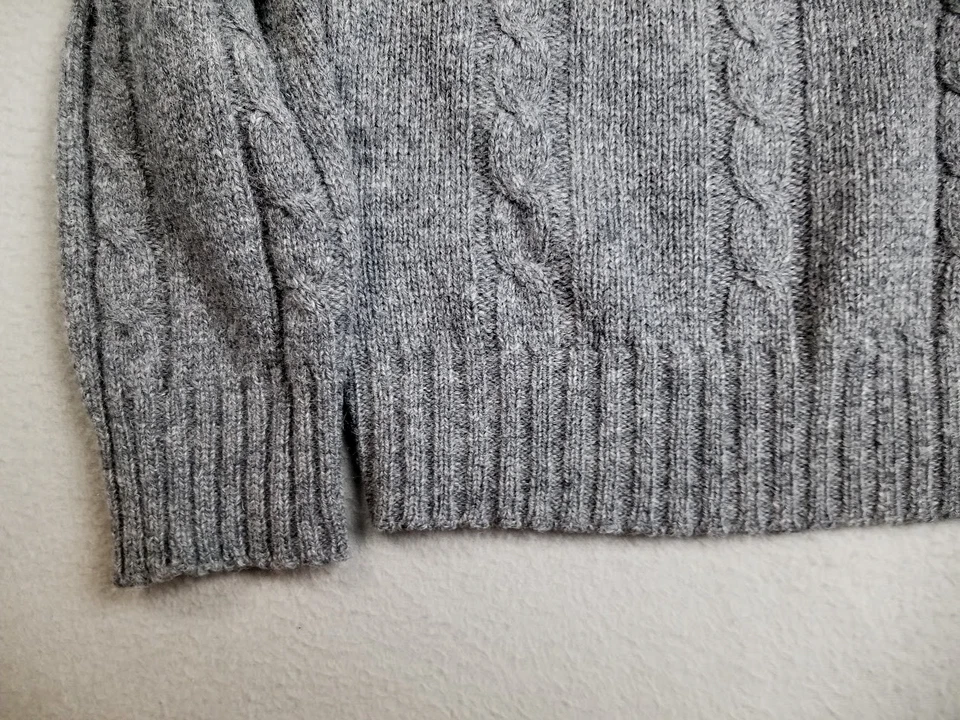 VTG Sweater Men's 100% Shetland Wool Cable Knit Fisherman XL 90s Grandpa Retro - Image 4 of 4