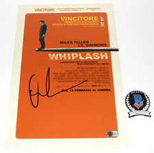 DAMIEN CHAZELLE SIGNED 'WHIPLASH' 12x18 MOVIE FILM POSTER DIRECTOR BECKETT COA