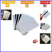 10pcs Pearl White Customized Smart Contact IC Cards with Magnetic Stripe