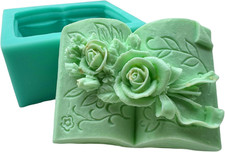 Flower 3D Silicone Mold for Soap Candle Wax Making,Chocolate Mousse Cake Molds,