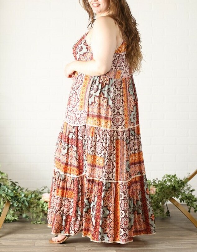 Plus Size Boho Gypsy Vintage Crochet Lace Trim Cami Maxi Dress Sundress 2X  2XL | eBay