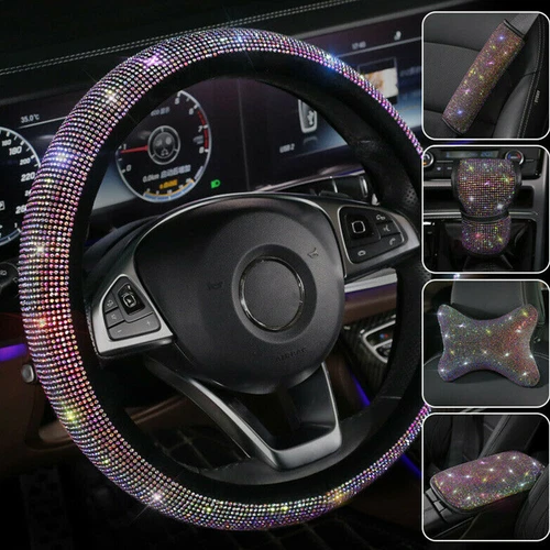 Diamond Car Decor Accessories Set Universal Beauty Luxury Bling Bling Rhinestone - Bild 1 von 31