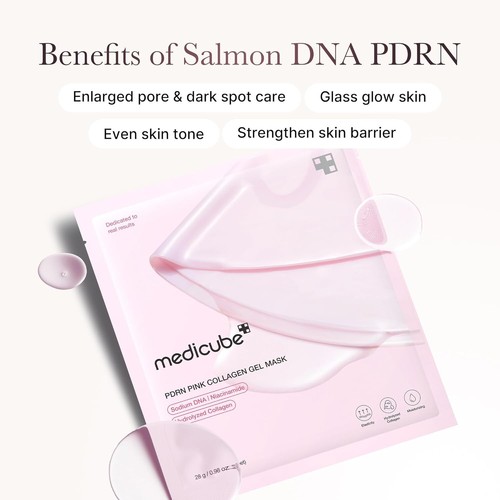 (4ea) Medicube Salmon DNA PDRN pink collagen jelly gel Mask Korean Skincare - Picture 8 of 8