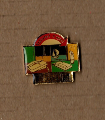 Pins Frankreich Telekom / Anrufweiterleitung (Epoxid Goldboden) Höhe: 2,5 cm