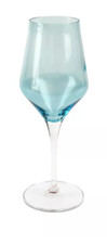 VIETRI CONTESSA WATER GLASS - TEAL 9.5 new wi...